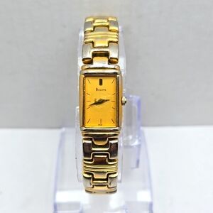 Womens Vintage Bulova T3 Quartz Watch 15mm Gold Tone 97L62 New Battery